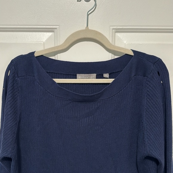 Navy Evolution by Cyrus Boatneck Ribbed Sweater from Stitch Fix XXL - Picture 5 of 7